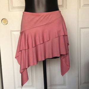 Ruffled micro mini skirt